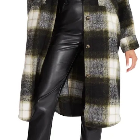 Plaid Long Coat - Picture 2 of 5